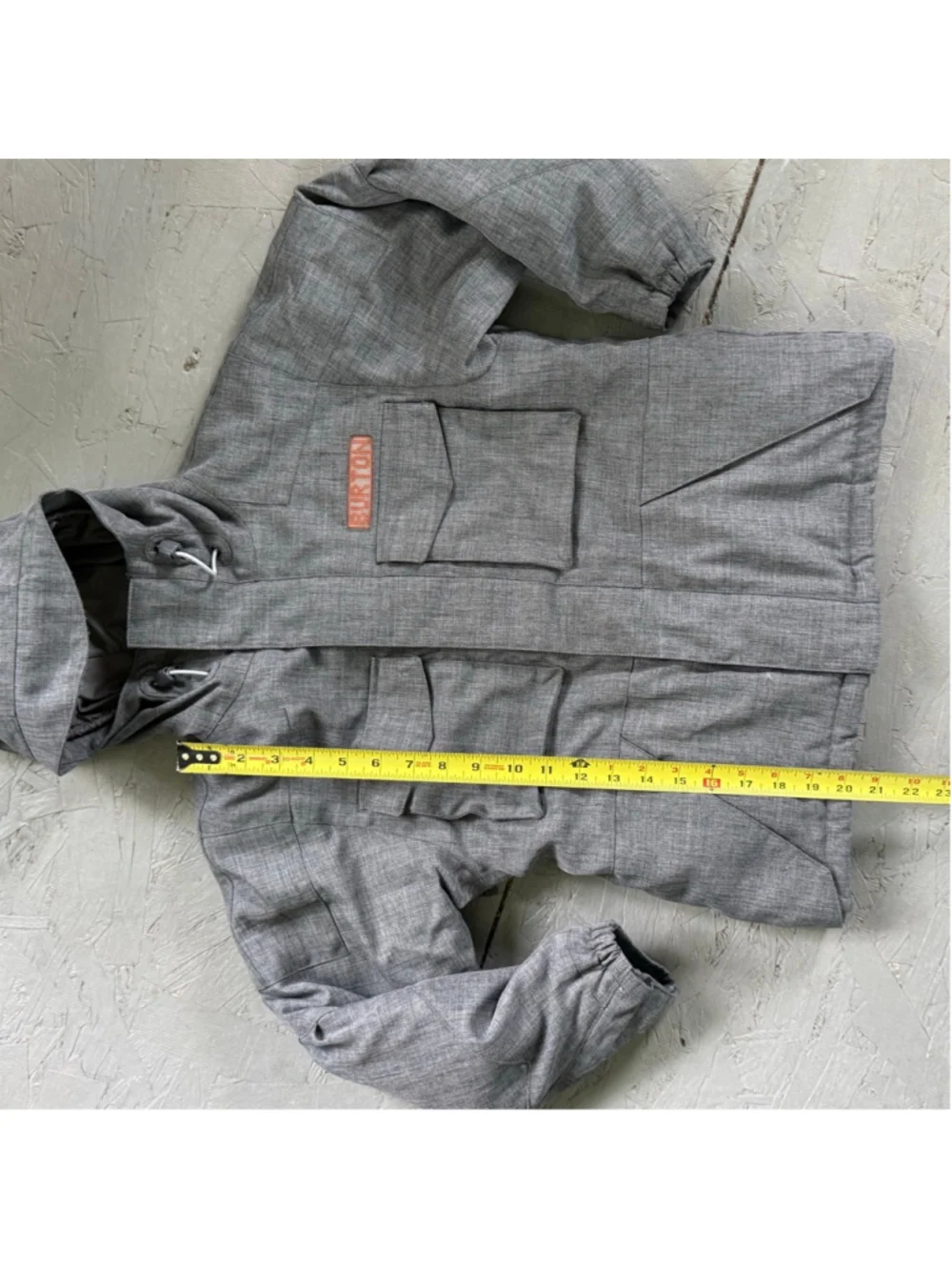 Burton Kids Gray Textured Insulated Snowboard Jacket Youth Small